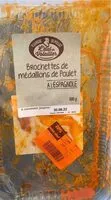 Mängden socker i Brochettes de médaillons de poulet à l'Espagnole