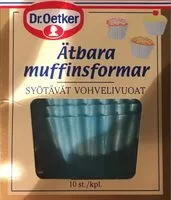 Mängden socker i Moule a muffin comestible bleu