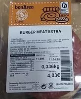 Mängden socker i Burguer meat extra