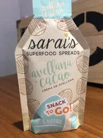 Mängden socker i Sarai’s superfood spreads avellana + cacao