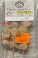 Mängden socker i Brochettes de poulet marinées Thym citron