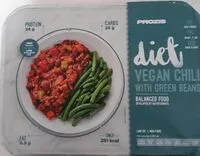 Mängden socker i Diet Vegan chili with green beans