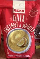 Mängden socker i Oats Instant & Whole