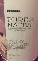 Mängden socker i Prozis pure native whey isolate
