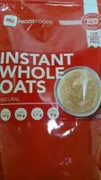 Mängden socker i Instant whole oats natural