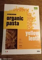Mängden socker i Organic pasta lentilles jaunes