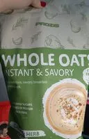 Mängden socker i Whole oats instant and savory