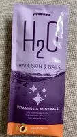 Mängden socker i H2O, Hair, Skin & Nails, Vitamins & Minerals, peach flavor