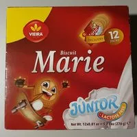 Mängden socker i Vieira Maria Junior Biscuits X12 276G