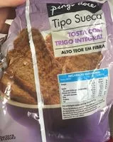 Mängden socker i Tosta com trigo integral