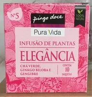 Mängden socker i Infusão de Plantas, Elegância, Chá Verde, Ginkgo Biloba e Gengibre