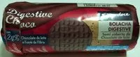 Mängden socker i Bolacha digestiva com chocolate