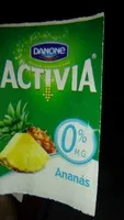 Mängden socker i Yogurte Activia 0% Ananas