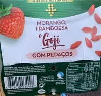 Mängden socker i Morango, framboesa e goji
