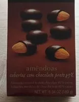 Mängden socker i Amêndoas cobertas com chocolate preto 85%