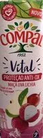Mängden socker i Vital Proteção Anti-Ox Maçã Uva Lichia