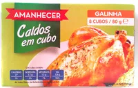 Mängden socker i Caldo de Galinha em cubos