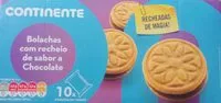 Mängden socker i Bolachas com recheio de sabor a Chocolate