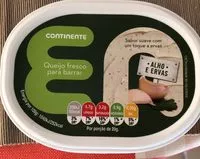 Mängden socker i Queijo fresco para barrar Alho e Ervas