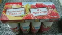 Mängden socker i Pack iogurtes líquidos (4x Morango, 4x Morango Banana)