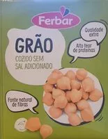 Mängden socker i Grão Cozido Sem Sal Adicionado