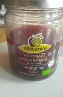 Mängden socker i Olives noires biologiques