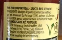 Mängden socker i Piri-Piri Chili-Würzsauce