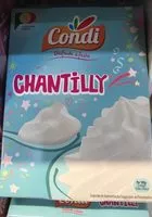 Mängden socker i Chantilly condi