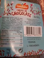 Mängden socker i FIDEOS DE CHOCOLATE
