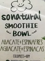Mängden socker i Smoothie bowl aguacate + espinacas