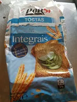 Mängden socker i Tostas Integrais