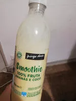 Mängden socker i smoothie 100% fruta ananás e coco
