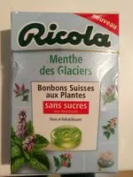 Mängden socker i RICOLA MENTHE DES GLACIERS