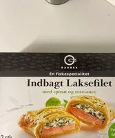Mängden socker i Indbagt Laksefilet med spinat og ostesauce