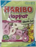 Mängden socker i Nappar Skum-sur