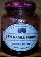 Mängden socker i Fruchtaufstrich Heidelbeere