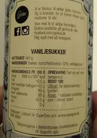 Mängden socker i vanilje sukker