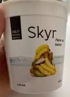 Mängden socker i Skyr paere og banan