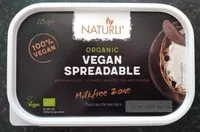 Mängden socker i Naturli' Organic Vegan Spreadable