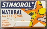 Mängden socker i Natural based gum - Lemon and ginger