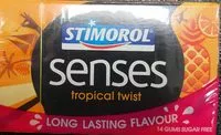 Mängden socker i Stimorol Senses Tropical Twist 18X27G