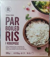 Mängden socker i Parboiled Ris i Kogepose
