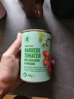 Mängden socker i Hakkede tomater med basilikum og oregano