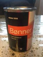 Mängden socker i Bønner i tomatsaus