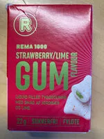 Mängden socker i Strawberry/Lime Gum