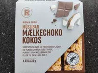 Mängden socker i Müslibar med kokos