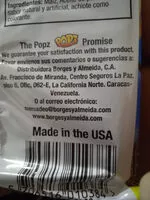 Mängden socker i Popz cotufas para microondas