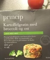 Mängden socker i Kartoffelgratin med broccoli og ost