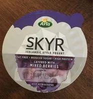 Mängden socker i Arla Skyr Icelandic Style Yogurt, Nordic Berries