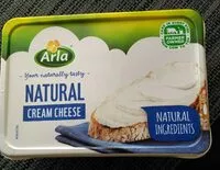 Mängden socker i Natural cream cheese